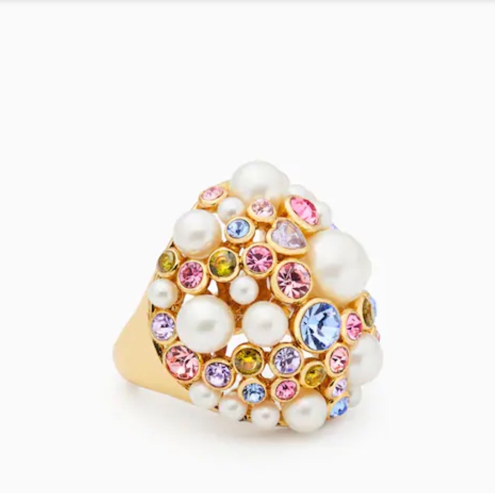 Kate Spade Pearl Caviar Statement Ring Size 6